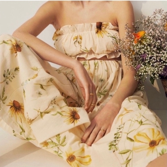 H&M Wildflower Collection Crop Top and Skirt Set sz L - Picture 8 of 13